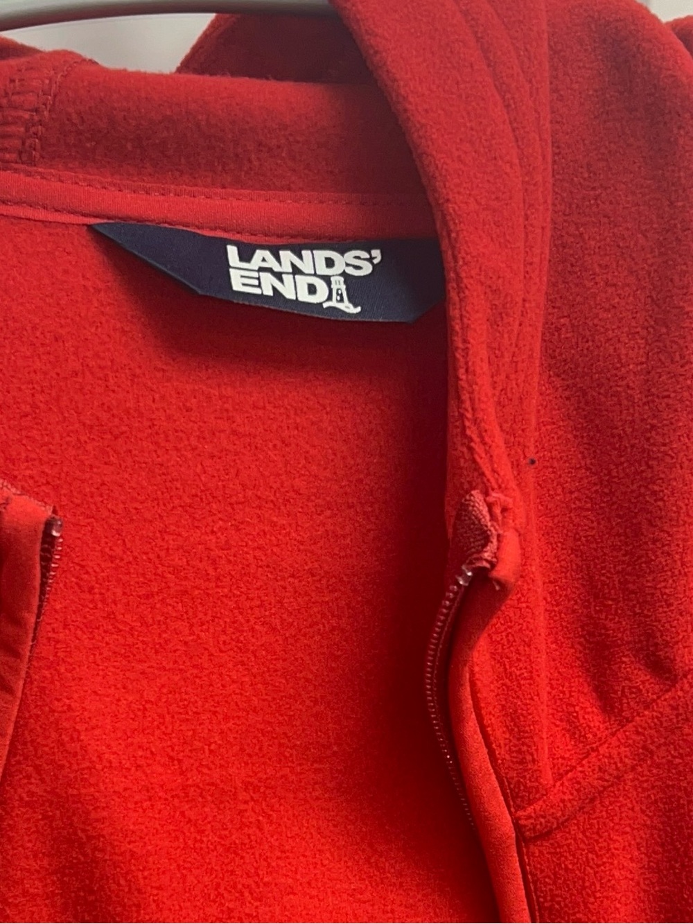 Lands' End Red Full-zip Fleece Hoodie Size 3x - Picture 4 of 4